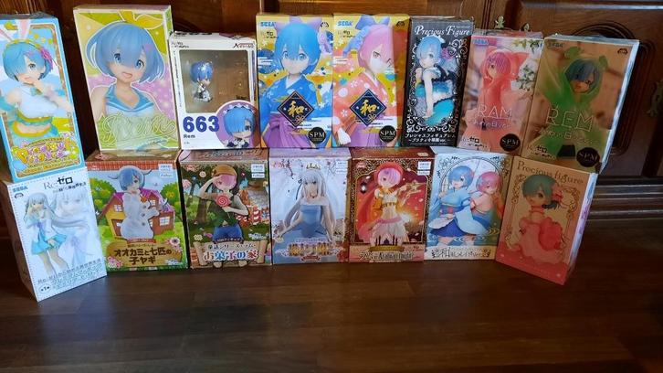 Re-Zero - Rem, Ram & Emilia Figurines, Verzamelen, Poppetjes en Figuurtjes, Zo goed als nieuw, Ophalen of Verzenden