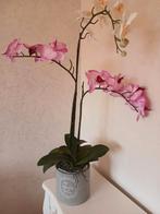 Orchidee kunstplant roze - 75 cm - inclusief bloempot, Huis en Inrichting, Ophalen of Verzenden, Minder dan 100 cm
