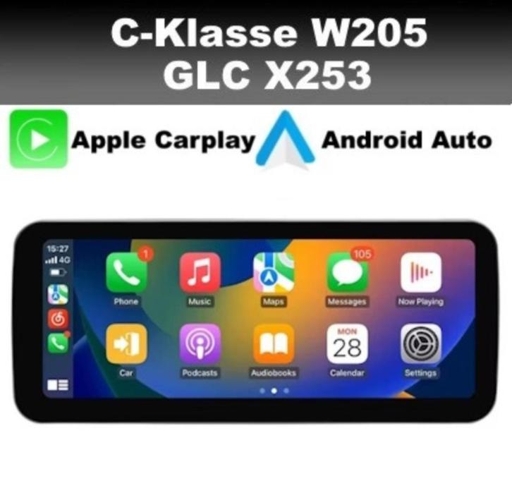 Mercedes CKlasse navigatie W205 10,25'' android 14 carplay, Auto diversen, Autoradio's, Nieuw, Ophalen of Verzenden