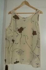Top van Yarell M. 46 Creme kleur met bruin en blauw., YARELL, Overige kleuren, Maat 46/48 (XL) of groter, Nieuw