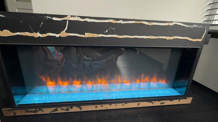 LED Sfeerhaard met Afstandsbediening, Huis en Inrichting, Kachels, Gebruikt, Inbouw, Overige soorten, Elektrisch, Ophalen of Verzenden