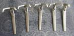4 aluminium dubbele kapstokhaken + 1 enkele - 15 x 7 cm, Ophalen of Verzenden, Metaal, Wandkapstok, Minder dan 100 cm
