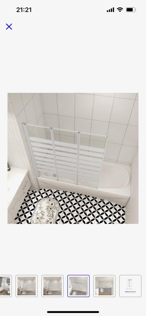 Badwand links 130 x 140cm links montage, Doe-het-zelf en Verbouw, Sanitair, Nieuw, Bad, Glas, Ophalen