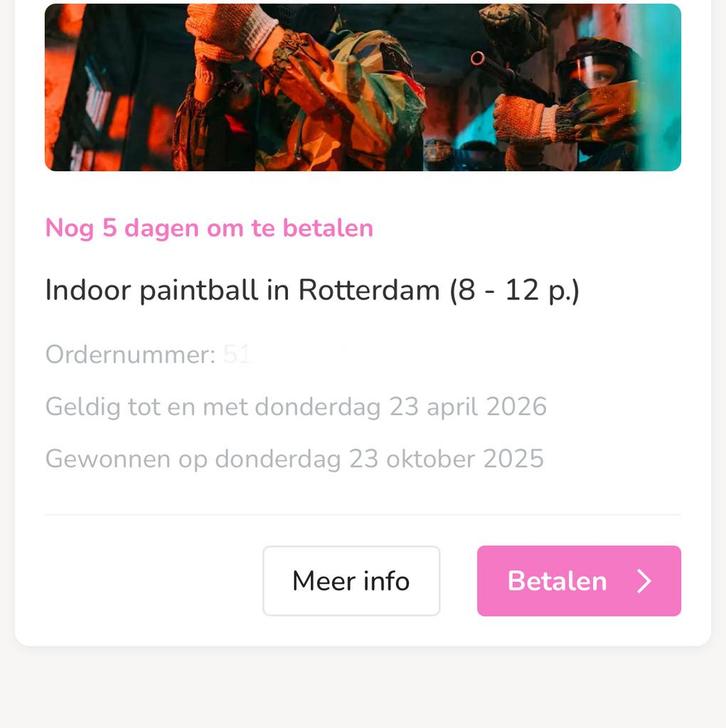 Indoor paintball rotteram ticket 8/12 personen, Tickets en Kaartjes, Recreatie | Overige, Drie personen of meer, Ticket of Toegangskaart