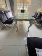 Glazen barok  eettafel en salontafel, 100 tot 150 cm, Rechthoekig, 50 tot 100 cm, Ophalen of Verzenden