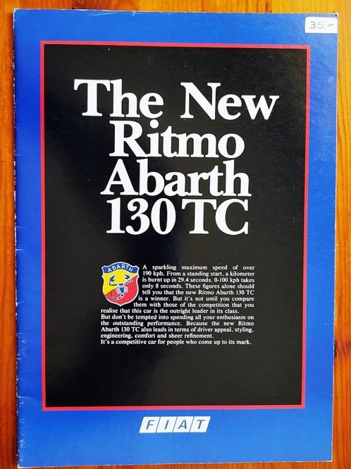 Fiat Ritmo 130TC Abarth brochure folder 07-1983, Boeken, Auto's | Folders en Tijdschriften, Zo goed als nieuw, Ophalen of Verzenden