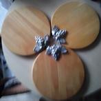 3 gelijke  presenteerschalen  met tinnen  en druiventros, Antiek en Kunst, Antiek | Schalen, Ophalen of Verzenden