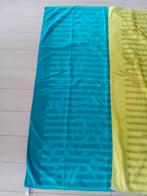 Vier grote strandlakens, 2 blauwe en 2 groene, Ophalen, Gebruikt, Blauw, Handdoek