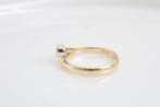 18 Karaat Gouden Dames Ring Met Diamant, Ophalen of Verzenden, Met edelsteen, Dame, Goud