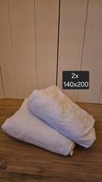 2x nette molton matrashoes 140x200 en 30cm dik, Ophalen of Verzenden, Zo goed als nieuw, Eenpersoons, Wit
