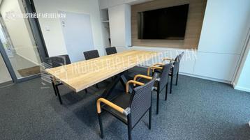 Industriele Eettafel Massief Eiken Boomstam Tafels Eikenhout - afbeelding 8