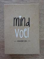 Nieuw: mind voel remindertjes / mindvoel mindfulness kaarten, Boeken, Nieuw, Ophalen of Verzenden