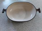 Le Creuset ovenschaal/ braadslee. ENZO MARI., Ophalen of Verzenden, Gebruikt, Gietijzer