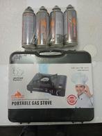 Campinggasstel 1 pits inclusief 4x gasbusjes Nieuw, Caravans en Kamperen, Kampeeraccessoires, Ophalen, Nieuw