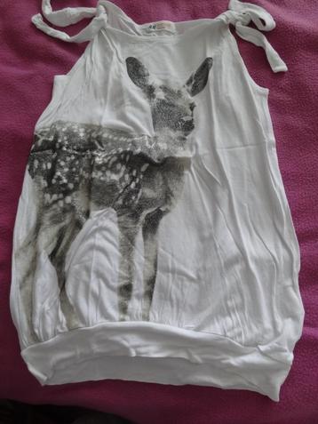 leuk topje/shirt met hert/bambi mt 158/164