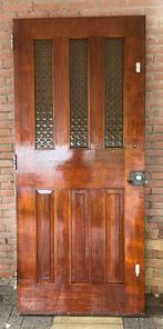 Merbau voordeur, Gebruikt, 80 tot 100 cm, Ophalen of Verzenden, Buitendeur