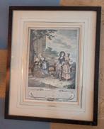 Antieke Franse Litho - Promenade de Matin, Antiek en Kunst, Kunst | Etsen en Gravures, Ophalen of Verzenden