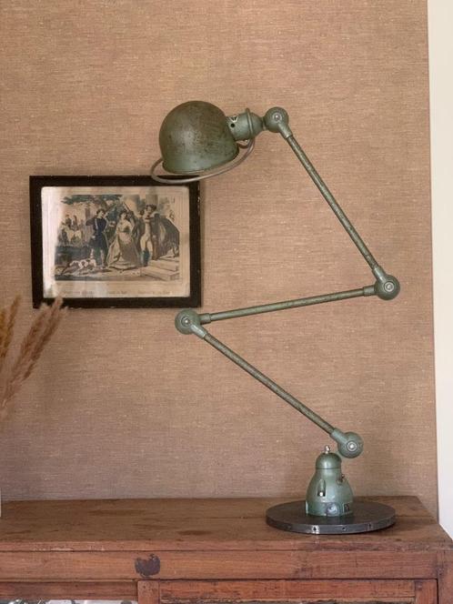 Jieldé | Vespagroen  | Tafellamp | Vintage | Oud | 3-armig, Huis en Inrichting, Lampen | Tafellampen, Gebruikt, Minder dan 50 cm