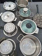 Pannenset, Huis en Inrichting, Keuken | Potten en Pannen, Ophalen of Verzenden, Zo goed als nieuw, Rvs, Pannenset