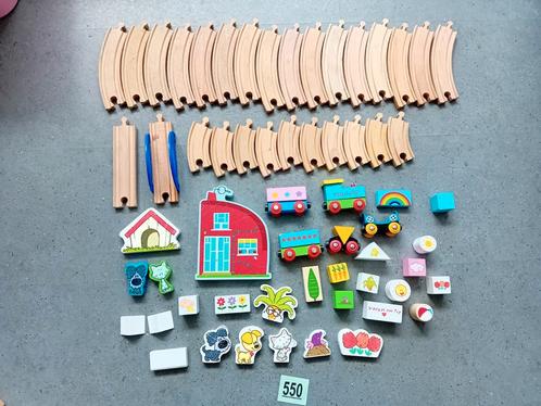 Woezel en Pip houten treinbaan, Kinderen en Baby's, Speelgoed | Houten speelgoed, Gebruikt, Overige typen, Ophalen of Verzenden