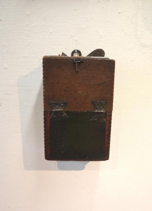 Antieke houten schooltas gedateerd, 18e eeuw, Antiek en Kunst, Antiek | Woonaccessoires, Ophalen of Verzenden