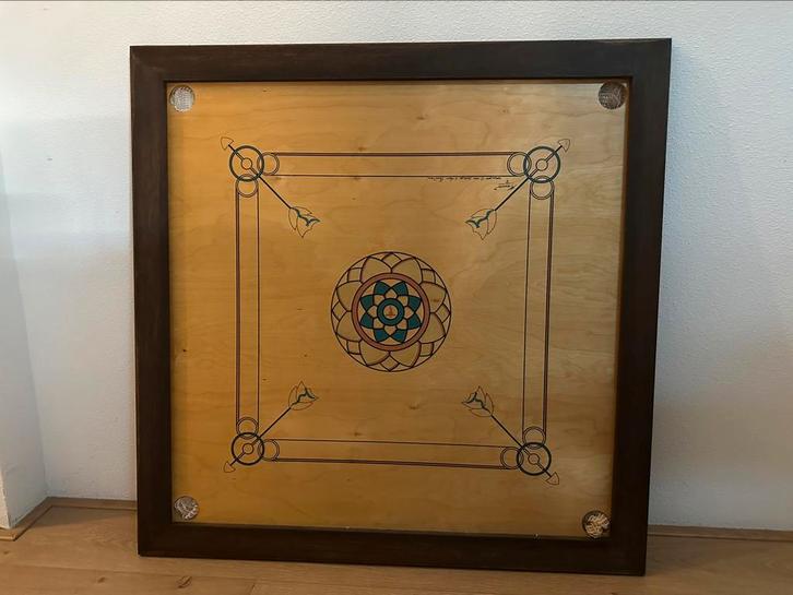 Carrom Board 86x86, Hobby en Vrije tijd, Gezelschapsspellen | Bordspellen, Zo goed als nieuw, Ophalen of Verzenden
