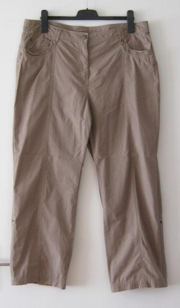 Donker beige broek van Canda, 100% katoen, maat 48, z.g.a.n. beschikbaar voor biedingen