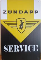 Zundapp service zwart geel reclamebord van metaal wandbord, Verzamelen, Nieuw, Reclamebord, Ophalen of Verzenden
