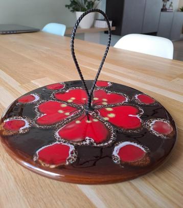 Vintage serveerschaal, kaasplateau Vallauris Fat Lava beschikbaar voor biedingen