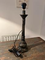 KLASSIEKE LAMPENVOET ANTIEK HOUT ZWART APART MODEL, Antiek, 50 tot 75 cm, Ophalen of Verzenden, Zo goed als nieuw