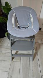 Hauck Alpha Houten Meegroeistoel - Grijs, Kinderen en Baby's, Kinderstoelen, Ophalen, Zo goed als nieuw, Meegroeistoel, Gordel(s)