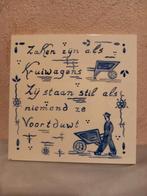 Mosa Delftsblauwe tegel, zaken zijn als kruiwagens, Ophalen of Verzenden