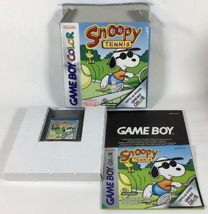 Snoopy Tennis Nintendo Game Boy Color spel-game, Spelcomputers en Games, Games | Nintendo Game Boy, Zo goed als nieuw, Sport, 1 speler