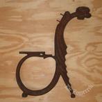 Banksteun set van 2  onbehandeld  zwaar gietijzer tuinbank, Ophalen, Gebruikt, Metaal