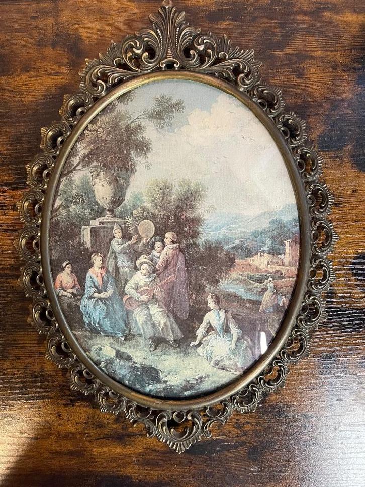 Prachtige antieke tafereel, Antiek en Kunst, Kunst | Schilderijen | Klassiek, Ophalen of Verzenden