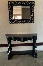 Zwarte Spiegel met Console Tafel Set, Huis en Inrichting, Ophalen of Verzenden, Zo goed als nieuw, 75 tot 100 cm, Minder dan 100 cm
