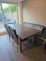 Moderne Eettafel Meubella Monaco 160-200 bij 90, Huis en Inrichting, Tafels | Eettafels, Ophalen, 50 tot 100 cm, Zo goed als nieuw