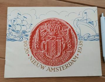 1938, " NIEUW AMSTERDAM", S.M.N., MOOIE BROCHURE beschikbaar voor biedingen