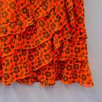 Maison Scotch rok zwart/ rood bloemetjes laagjes M-L 43093, ., Maat 42/44 (L), Zo goed als nieuw, Boven de knie