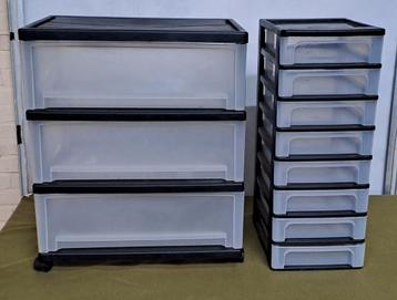 2 x plastic ladenkast / opbergbox beschikbaar voor biedingen
