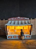 Typische hollands oliebollenkraam verlicht kerstdorp kerst, Ophalen of Verzenden, Zo goed als nieuw