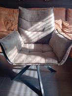 6 stoelen zgan grijs & cognac, Huis en Inrichting, Ophalen of Verzenden, Zo goed als nieuw