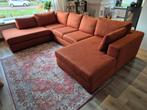 Mercer koperbruine stoffen U-bank van Zitmaxx, Huis en Inrichting, Ophalen, Gebruikt, Stof, Huiselijk, gezellig of knus