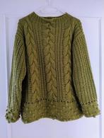 Groene dames trui met kabelpatroon, Maat 38/40 (M), Alex(e), Ophalen of Verzenden, Zo goed als nieuw