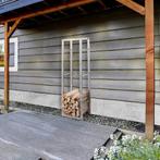 Houtopslag | Brandhoutrek | Haardhoutrek | 50x25x148cm | RVS, Tuin en Terras, Haardhout, Minder dan 3 m³, Ophalen of Verzenden