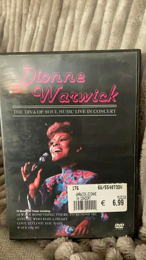 Dionne Warwick in concert dvd, Alle leeftijden, Ophalen of Verzenden, Zo goed als nieuw, Muziek en Concerten