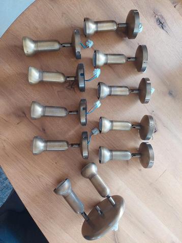 Spots opbouw :  set van 10 vintage opbouwspots beschikbaar voor biedingen