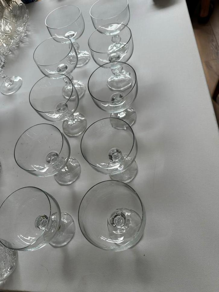 Kristallen Coupe Glazen Set, Antiek en Kunst, Antiek | Glas en Kristal, Ophalen of Verzenden