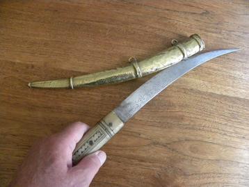 Antieke Berber dolkmes, vergulde schede, gedecoreerd beschikbaar voor biedingen