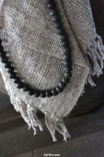 Kralenketting licht, woonketting, donker, ketting, sober, Www.jufbrocante.nl, Www.jufbrocante.nl, Nieuw, Ophalen of Verzenden